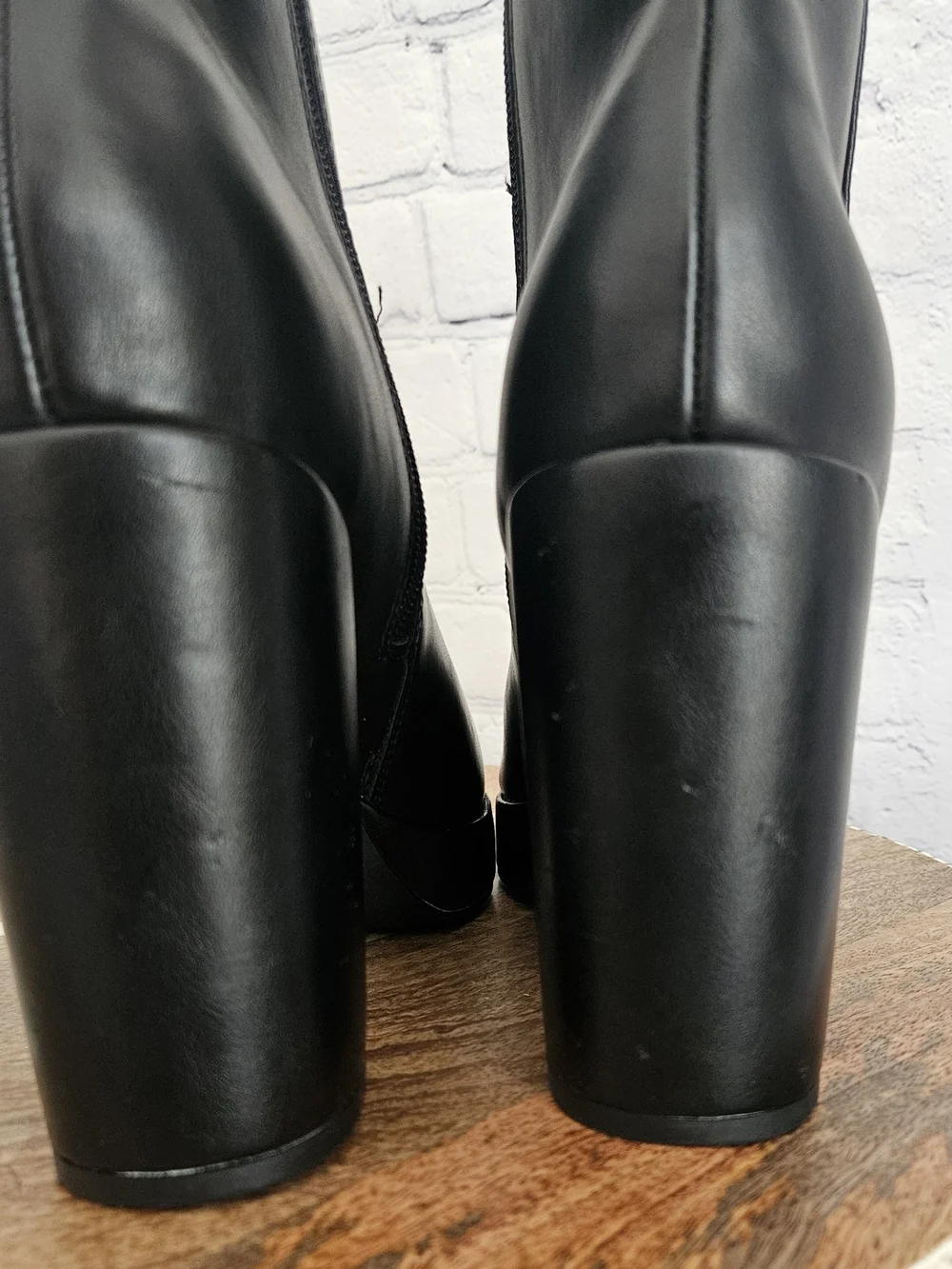 Steve Madden Black Platform Block Heel Ankle Boots